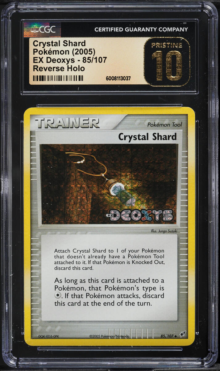 2005 POKEMON EX DEOXYS REVERSE HOLO CRYSTAL SHARD #85 CGC 10 PRISTINE