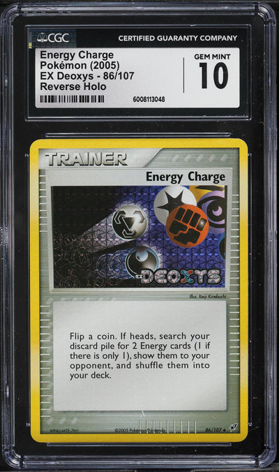 2005 POKEMON EX DEOXYS REVERSE HOLO ENERGY CHARGE #86 CGC 10 GEM MINT