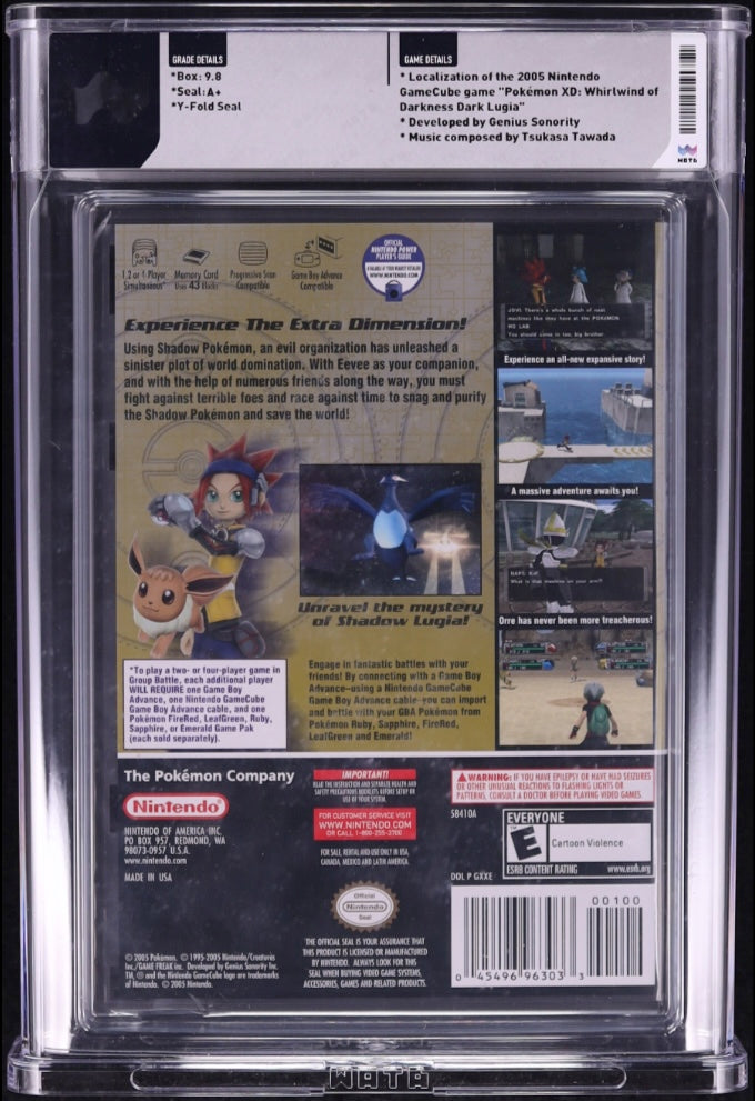 2005 POKEMON XD: GALE OF DARKNESS NINTENDO GAMECUBE WATA 9.8 A+ SEALED