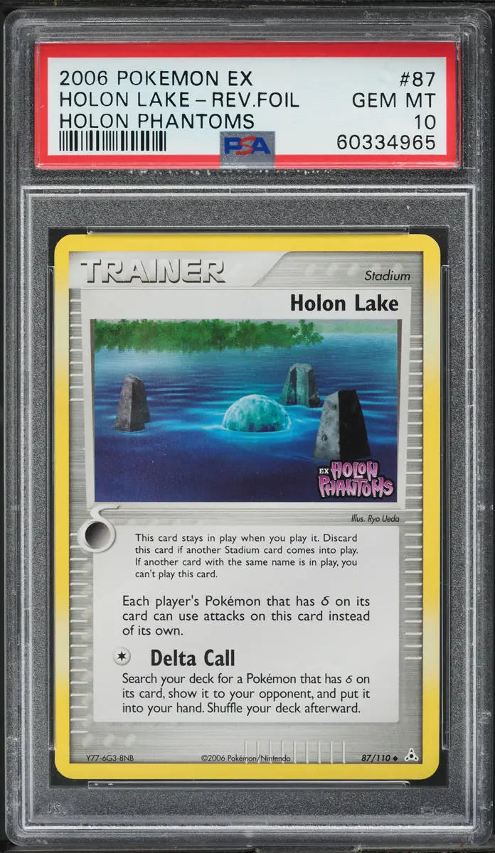 2006 POKEMON EX HOLON PHANTOMS REVERSE HOLO HOLON LAKE #87 PSA 10