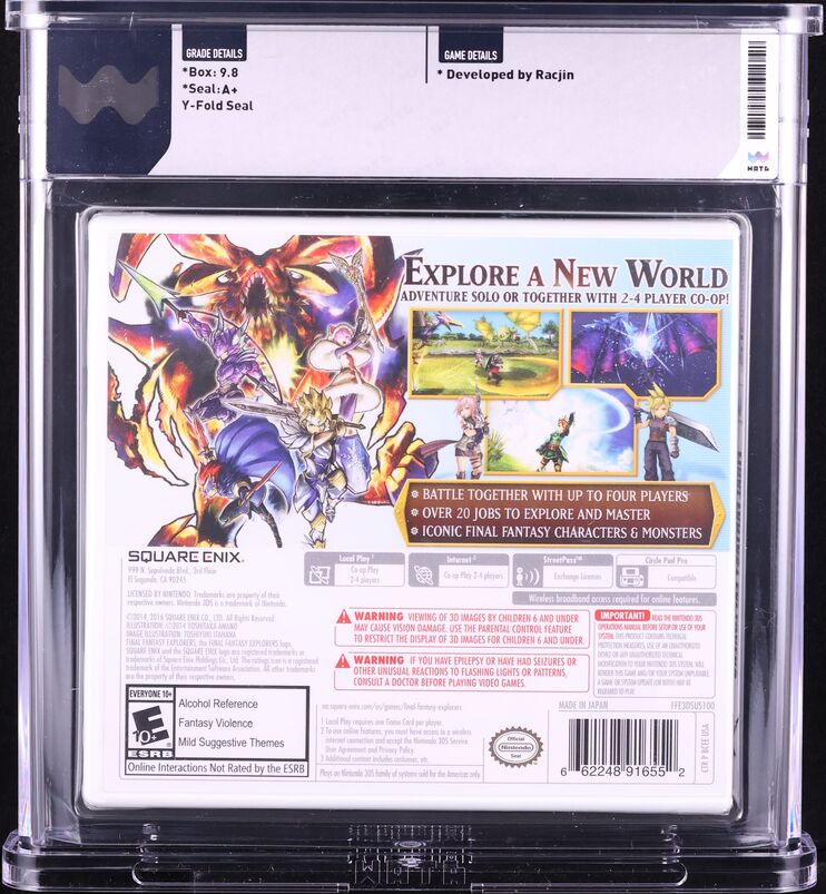 2016 FINAL FANTASY EXPLORERS NINTENDO 3DS WATA 9.8 A+ SEALED