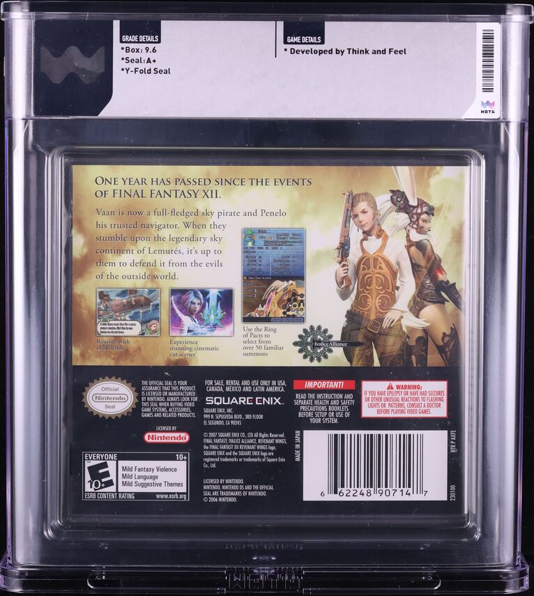 2007 FINAL FANTASY XII 12 REVENANT WINGS NINTENDO DS WATA 9.6 A+ SEALED