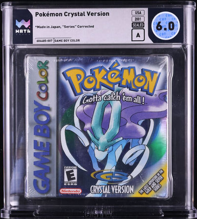 2001 POKEMON CRYSTAL VERSION NINTENDO GAME BOY COLOR GBC WATA 6.0 A SEALED