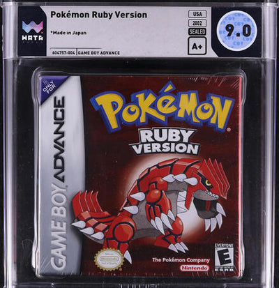 2002 POKEMON RUBY VERSION NINTENDO GAME BOY ADVANCE GBA WATA 9.0 A+ SEALED