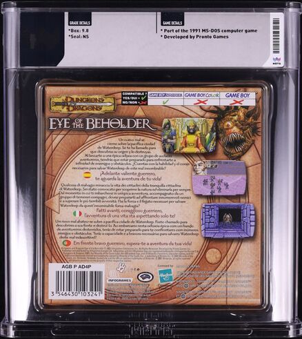 2002 DUNGEONS & DRAGONS EYE OF THE BEHOLDER NINTENDO GAME BOY ADVANCE GBA WATA 9.8 FACTORY UNOPENED