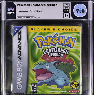 2004 POKEMON LEAF GREEN VERSION PLAYER'S CHOICE NINTENDO GAME BOY ADVANCE GBA WATA 7.0 B+ SEALED