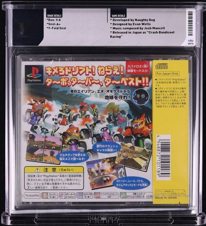 1999 CRASH TEAM RACING JAPANESE SONY PLAYSTATION 1 PS1 WATA 9.8 A+ SEALED