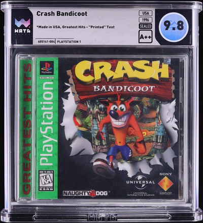 1996 CRASH BANDICOOT GREATEST HITS PLAYSTATION 1 PS1 WATA 9.8 A++ SEALED