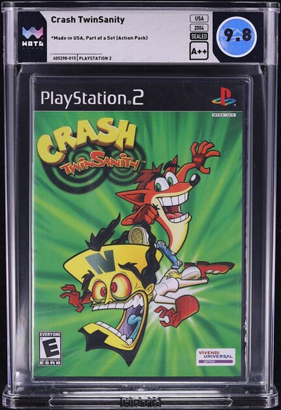 2004 CRASH TWINSANITY SONY PLAYSTATION 2 PS2 WATA 9.8 A++ SEALED