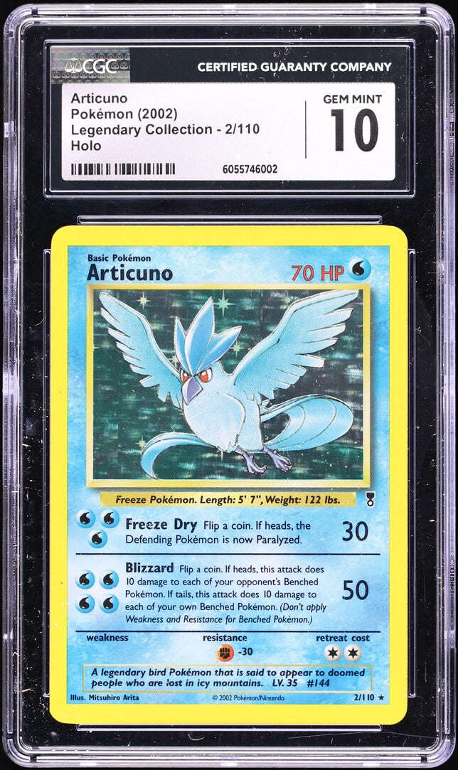 2002 POKEMON LEGENDARY COLLECTION HOLO ARTICUNO #2 CGC 10