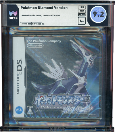 2007 POKEMON DIAMOND VERSION JAPANESE NINTENDO DS WATA 9.2 A+ SEALED