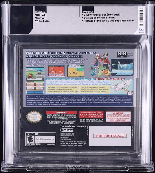 2010 POKEMON SOULSILVER VERSION NINTENDO DS WATA 9.8 A++ SEALED