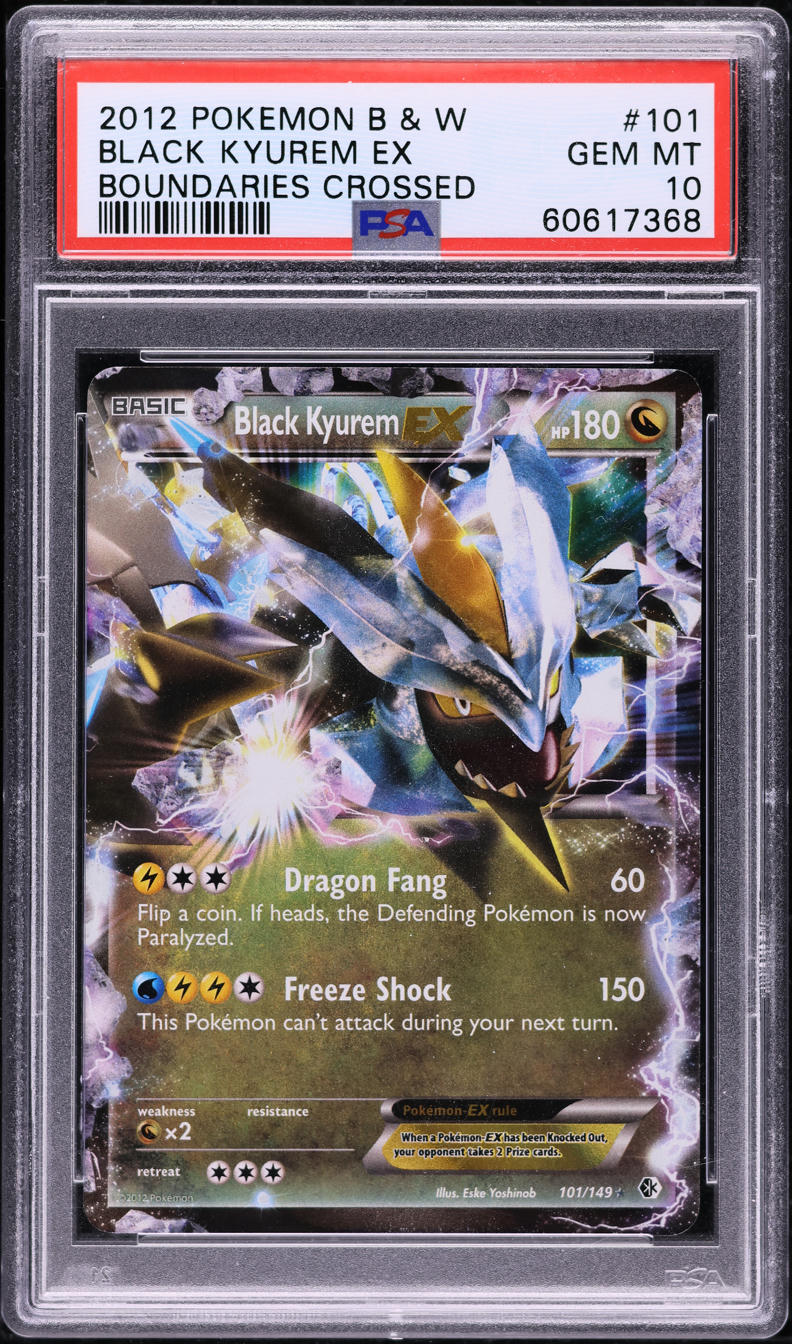 2012 POKEMON BLACK & WHITE BOUNDARIES CROSSED BLACK KYUREM EX #101 PSA 10 GEM MINT