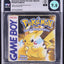 1999 POKEMON YELLOW VERSION NINTENDO GAME BOY GB WATA 7.5 CIB
