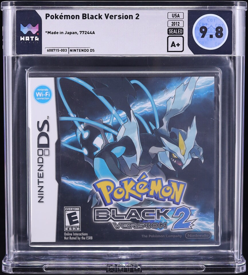 2012 POKEMON BLACK VERSION 2 NINTENDO DS WATA 9.8 A+ SEALED