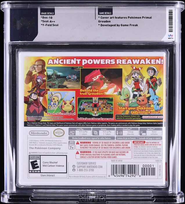 2014 POKEMON OMEGA RUBY NINTENDO 3DS WATA 10 A++ SEALED