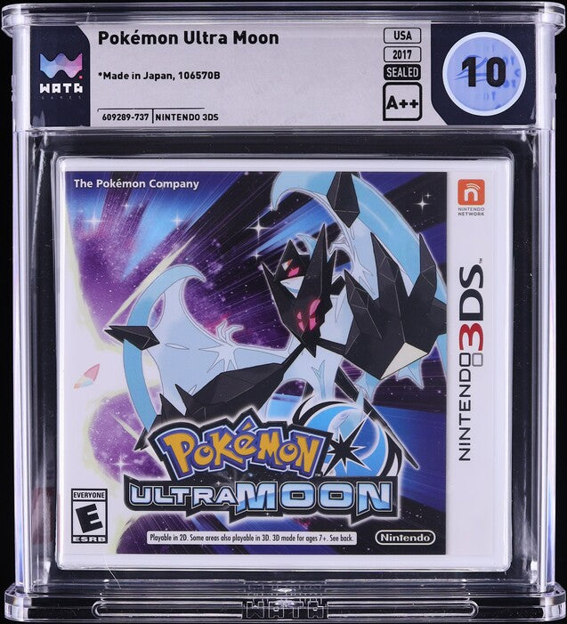 2017 POKEMON ULTRA MOON NINTENDO 3DS WATA 10 A++ SEALED