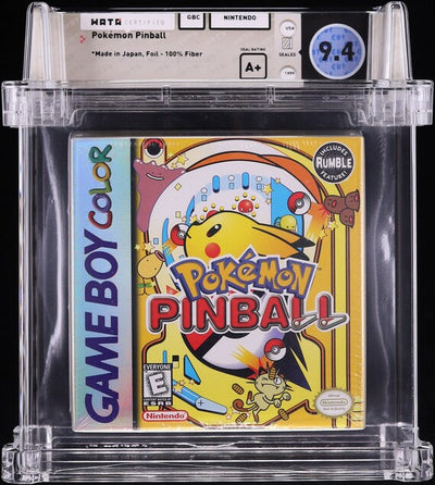 1999 POKEMON PINBALL NINTENDO GAME BOY COLOR GBC WATA 9.4 A+ SEALED