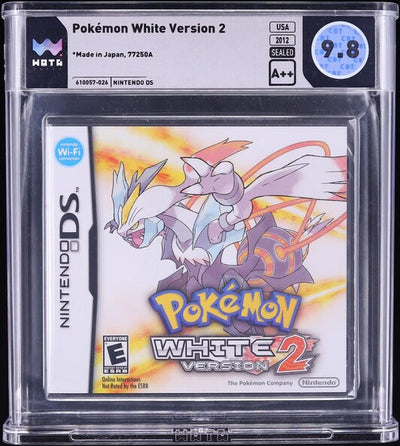 2012 POKEMON WHITE VERSION 2 NINTENDO DS WATA 9.8 A++ SEALED