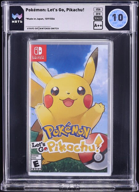 2018 POKEMON: LET'S GO PIKACHU! NINTENDO SWITCH WATA 10 A++ SEALED