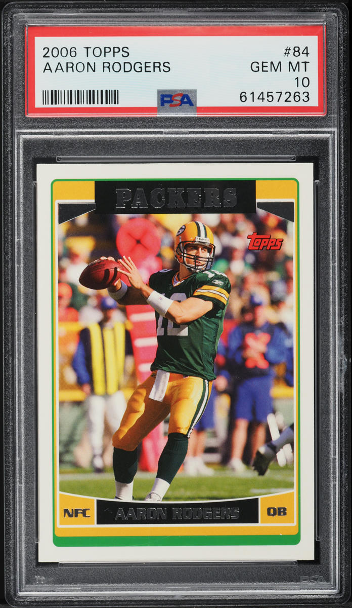 2006 TOPPS FOOTBALL AARON RODGERS #84 PSA 10 GEM MINT