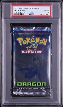 2003 POKEMON EX DRAGON FOIL PACK LATIOS ART PSA 9 MINT