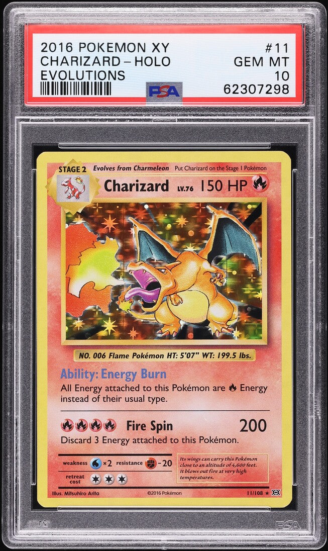2016 POKEMON XY EVOLUTIONS HOLO CHARIZARD #11 PSA 10 GEM MINT