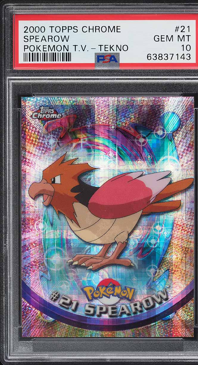 2000 POKEMON TOPPS CHROME SERIES 1 TEKNO SPEAROW #21 PSA 10 GEM MINT