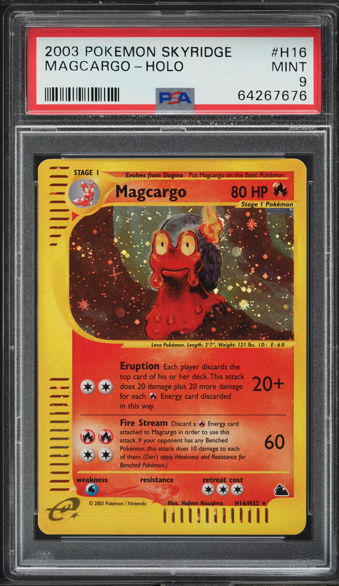 2003 POKEMON SKYRIDGE HOLO MAGCARGO #H16 PSA 9 MINT