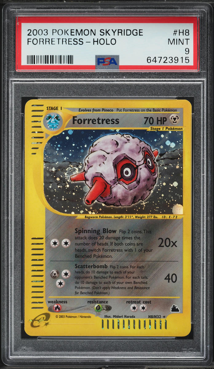 2003 POKEMON SKYRIDGE HOLO FORRETRESS #H8 PSA 9 MINT