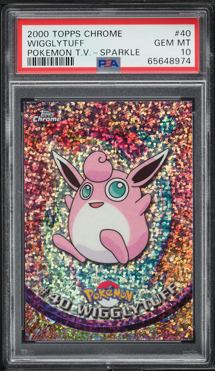 2000 TOPPS CHROME POKEMON SERIES 1 SPARKLE WIGGLYTUFF #40 PSA 10 GEM MINT