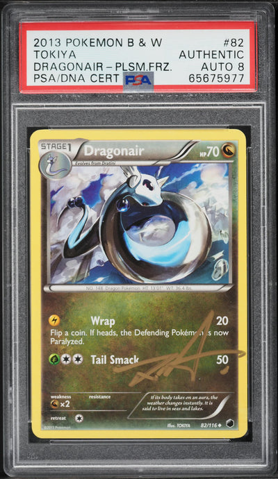 2013 POKEMON BW PLASMA FREEZE DRAGONAIR #82 TOKIYA AUTO 8 PSA AUTH