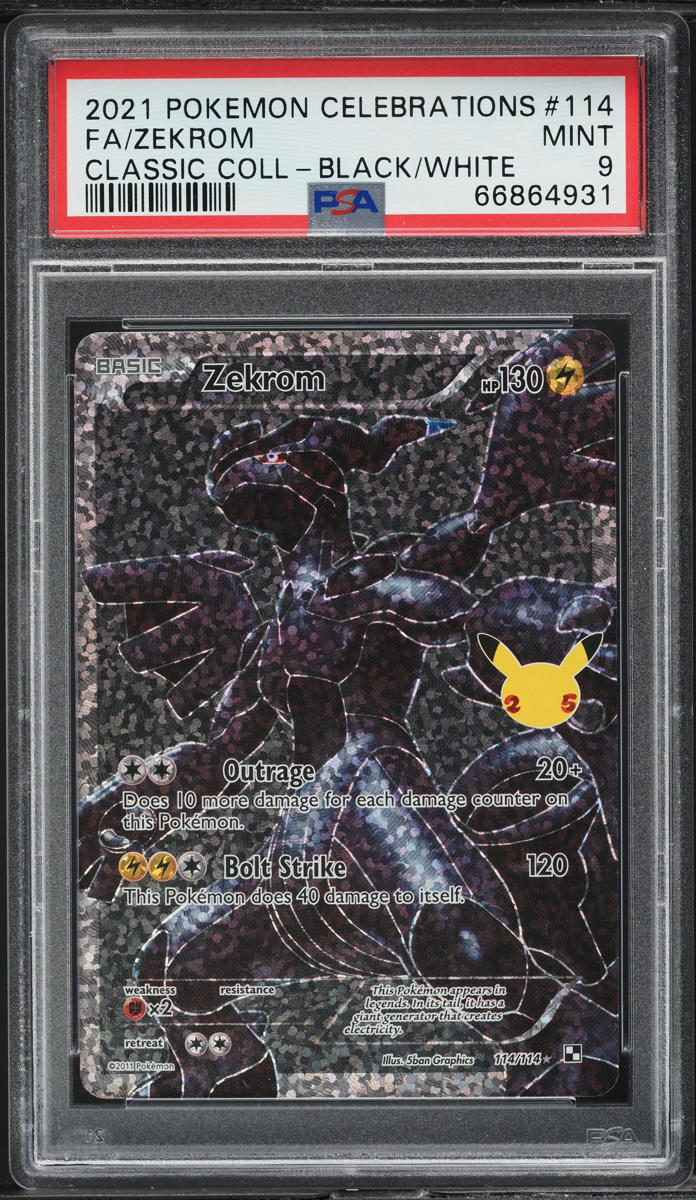 2021 POKEMON SWSH CELEBRATIONS CLASSIC COLLECTION ZEKROM #114 PSA 9 MINT