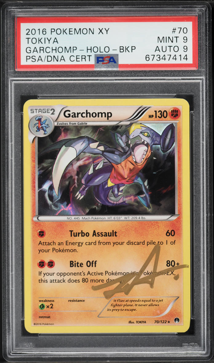 2016 POKEMON XY BREAKPOINT HOLO GARCHOMP #70 TOKIYA AUTO 9 PSA 9