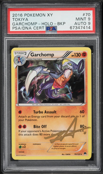 2016 POKEMON XY BREAKPOINT HOLO GARCHOMP #70 TOKIYA AUTO 9 PSA 9