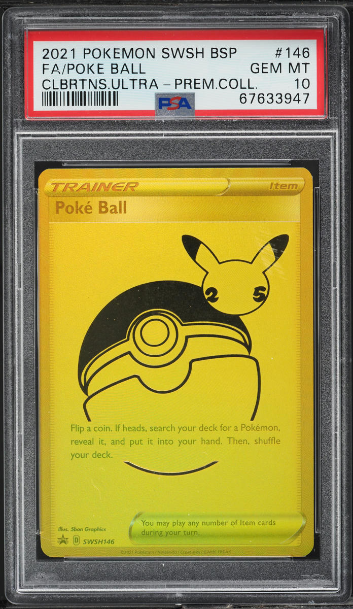 2021 POKEMON SWSH BLACK STAR PROMO ULTRA PREMIUM POKE BALL #146 PSA 10 GEM MINT