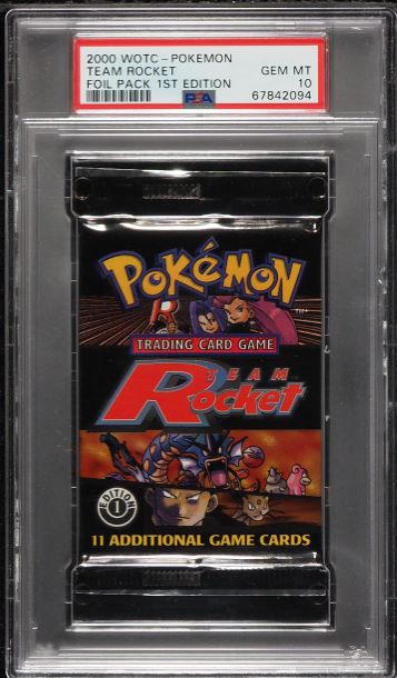 2000 POKEMON ROCKET 1ST EDITION BOOSTER PACK TEAM ROCKET PSA 10 GEM MINT