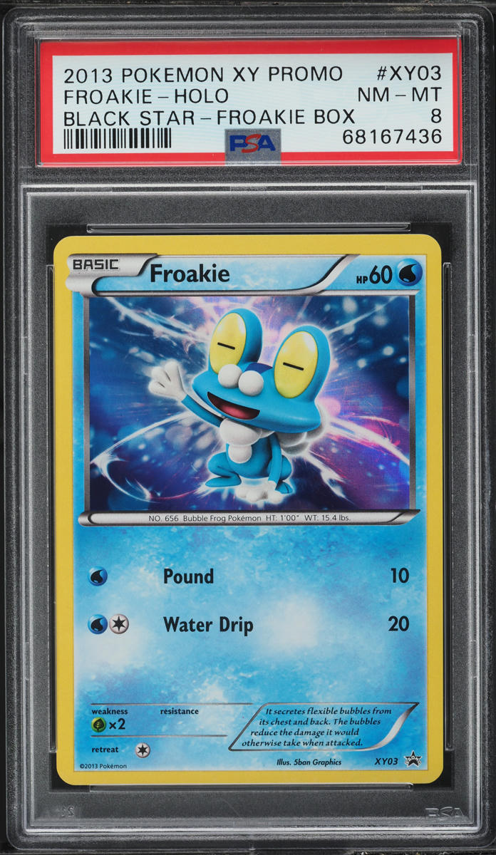 2013 POKEMON XY BLACK STAR PROMO BOX HOLO FROAKIE #XY03 PSA 8 NM-MT