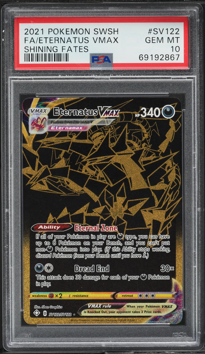 2021 POKEMON SWORD & SHIELD SHINING FATES ETERNATUS VMAX #SV122 PSA 10 GEM MINT