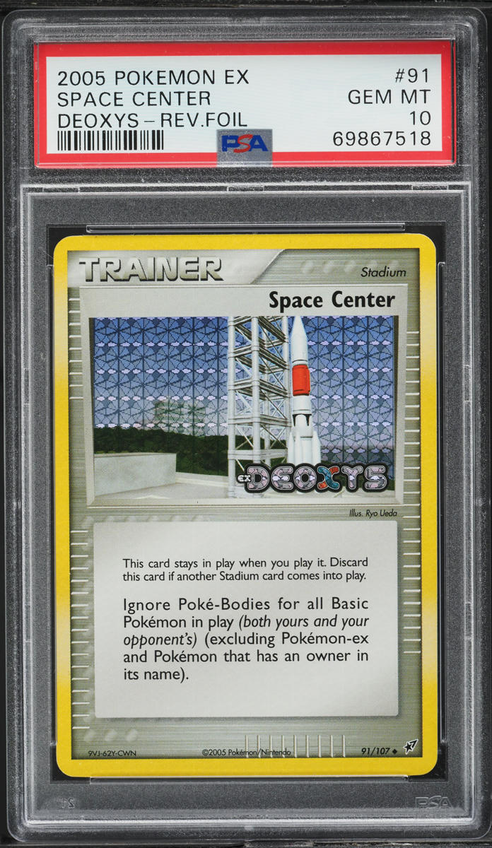 2005 POKEMON EX DEOXYS REVERSE HOLO SPACE CENTER #91 PSA 10