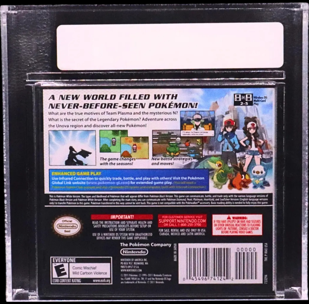 2011 POKEMON WHITE VERSION NINTENDO DS VGA 85+ SEALED