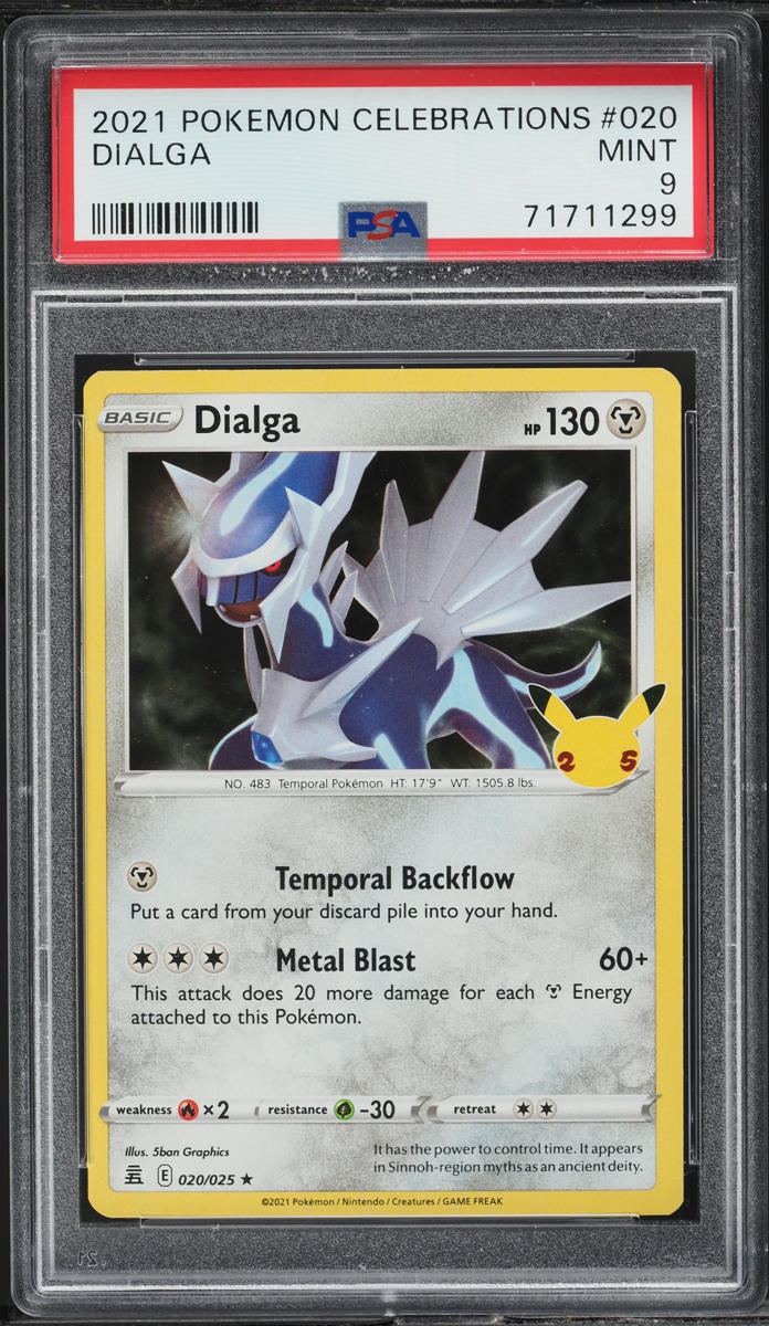 2021 POKEMON CELEBRATIONS DIALGA #020 PSA 9 MINT