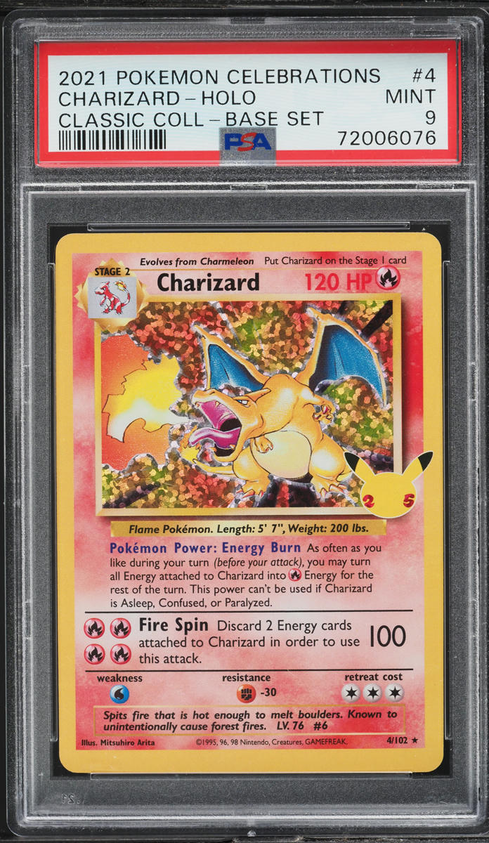 2021 POKEMON SWSH CELEBRATIONS CLASSIC COLLECTION HOLO CHARIZARD #4 PSA 9 MINT