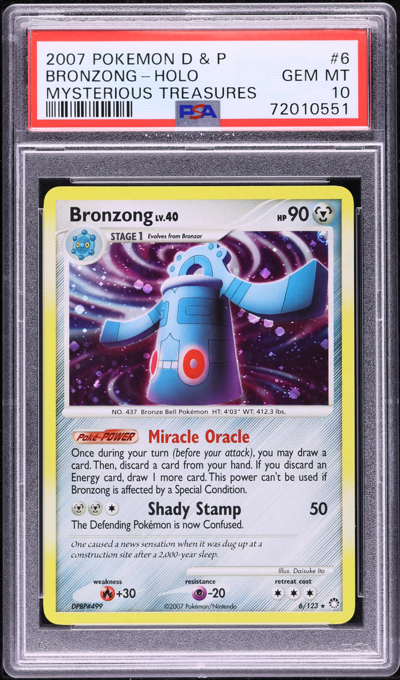 2007 POKEMON DIAMOND & PEARL MYSTERIOUS TREASURES HOLO BRONZONG #6 PSA 10 GEM MINT