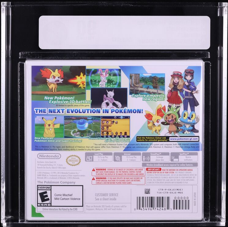 2016 POKEMON X NINTENDO 3DS VGA 90 SEALED