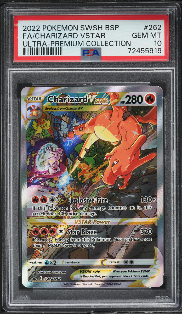 2022 POKEMON SWSH BLACK STAR PROMO ULTRA PREMIUM CHARIZARD VSTAR #262 PSA 10 GEM MINT