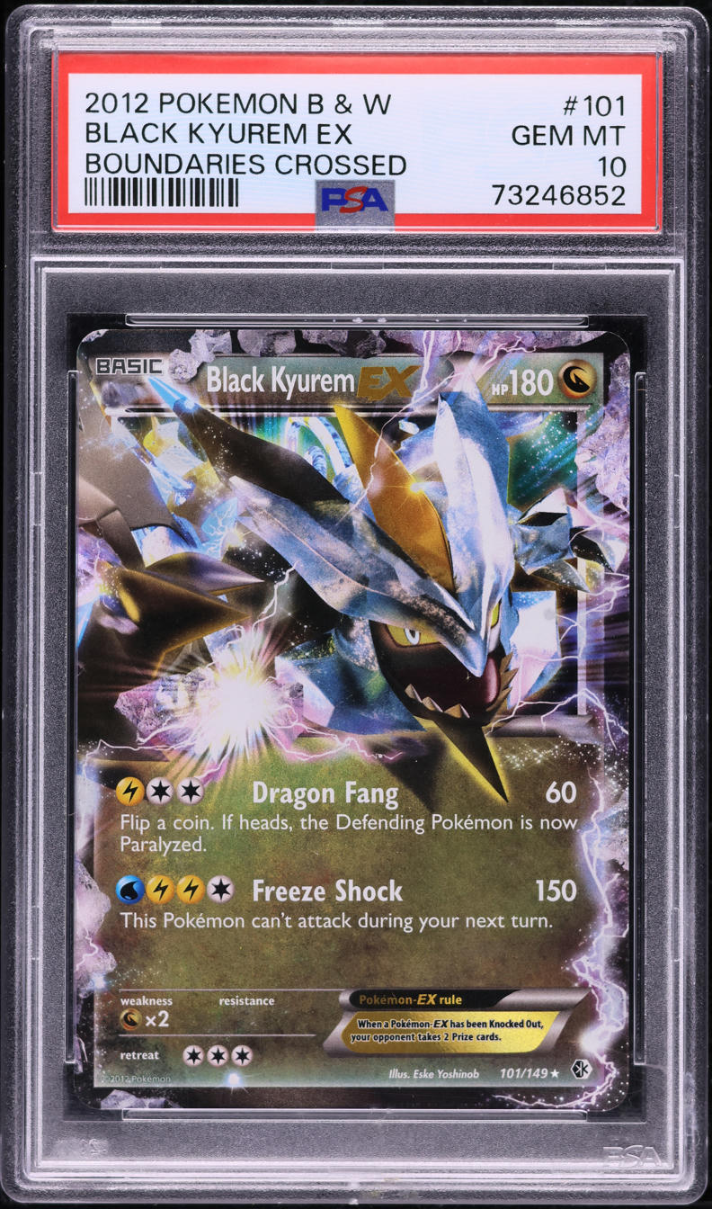 2012 POKEMON BLACK & WHITE BOUNDARIES CROSSED BLACK KYUREM EX #101 PSA 10 GEM MINT