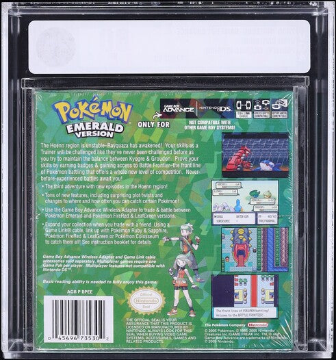 2005 POKEMON EMERALD VERSION NINTENDO GAME BOY ADVANCE GBA VGA 80 SEALED