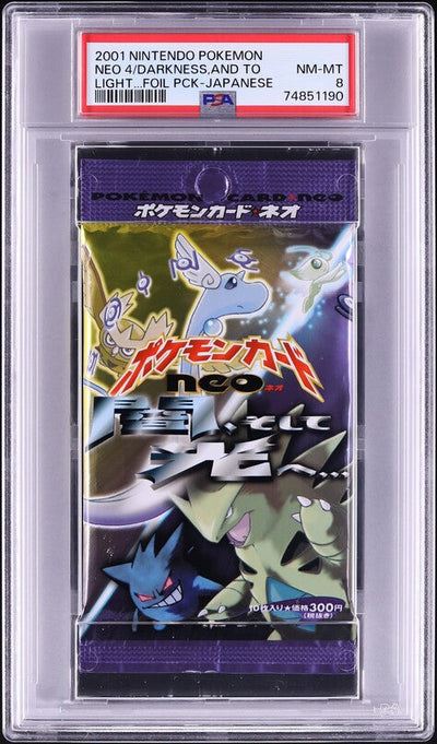 2001 POKEMON JAPANESE NEO 4 BOOSTER PACK PSA 8