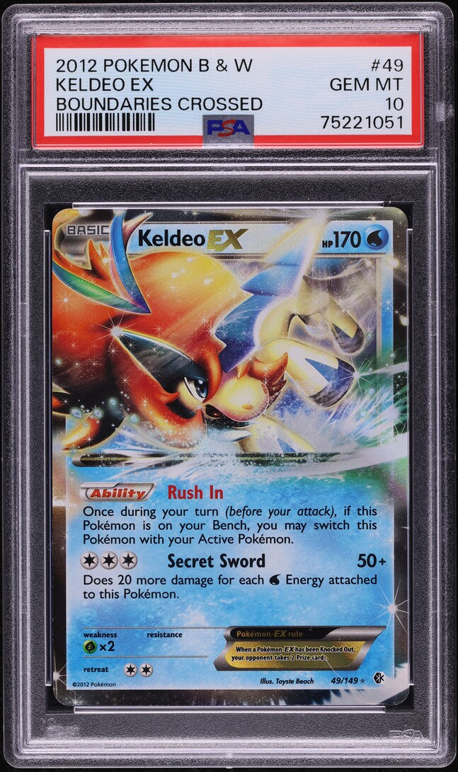 2012 POKEMON BLACK & WHITE BOUNDARIES CROSSED KELDEO EX #49 PSA 10 GEM MINT